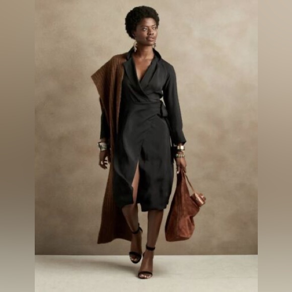 Banana Republic Dresses & Skirts - BANANA REPUBLIC | Black Blazer Wrap Dress